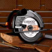 DEKO DKCS series electric circular saw 185mm multifunctional cutting machine 1500W household electric tool with auxiliary handle 5