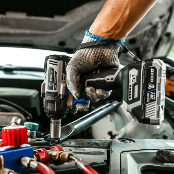 DEKO 20V DKBW20XL01 MAX Cordless Brushless Wrench 350N.m High Torque Electric Impact Wrench DIY Power Tools 5