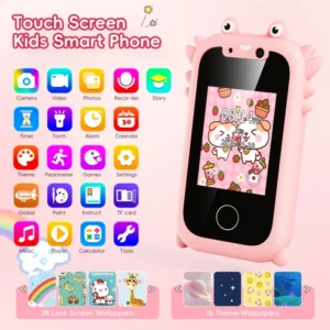 Kids Smart Phone Toys for Boys Girls Christmas Gifts Touchscreen Toddler Learning Cell Toy Phone with Camera Game Music Player 2
