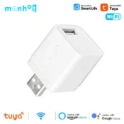 Tuya WIFI smart Micro USB Adaptor Switch 5V Power Adaptor Plug Works with smart Life Alexa Google Home Voice Timing Control 1