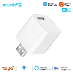 Tuya WIFI smart Micro USB Adaptor Switch 5V Power Adaptor Plug Works with smart Life Alexa Google Home Voice Timing Control 1