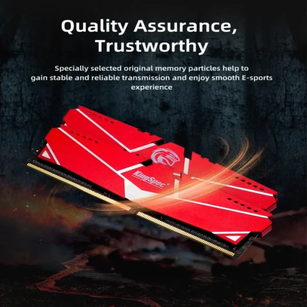 KingSpec DDR4 8GB 16GB Memoria Ram DDR4 2666 3200 Memory Desktop Heatsink Ram Memory Ddr4 3200mhz Dimm with Heat Sink XMP for PC 5