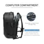 Men Travel Backpack vacuum compression 17 inch Laptop Backpack Business Large Capacity Expanded Hiking school backpack For Pumps 5