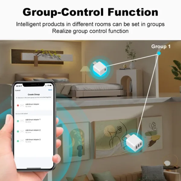 Smart Zigbee WIFI Micro USB Adaptor Switch 5V Mini 1 2 3 USB Power Adaptor APP Timing Control Works with Alexa Google Home Tuya 5