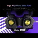 MECHANIC ROBOT 6560T-B11 Trinocular Stereo Industrial Microscope 6.5-60X Continuous Zoom WF10X25 Eyepiece 0.45X Camera Adapter 5