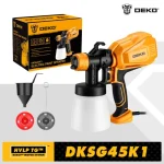 DEKO 450W HIGH POWER HOME ELECTRIC SPRAY GUN 800ML Cordless Paint Sprayer Household HVLP Paint Gun for Furniture Cabinets 1