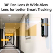 IMOU Video Doorbell 2S Set 5000mAh Rechargeable Battery 30°Pan Lens Human Detection Two-way Talk Waterproof 100% Wire-Free Chime 4