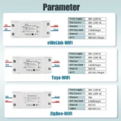 WiFi Zigbee 10A Smart Switch Breaker Module Wireless Remote Switch Alexa Google Home by Tuya eWeLink APP Remote Voice Control 3