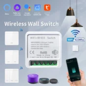 Tuya WiFi Smart Light Switch Smart Home Wireless RF 433mhz Push Button Wall Switch Via Alexa Google Home Alice Smart Life App 1