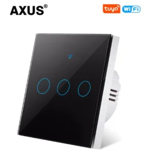 Tuya WiFi Smart Switch Works With Alexa No Neutral Wire Wireless RF433Mhz Remote Wall Touch Sensor Lightes Switch 1/2/3Gang 8