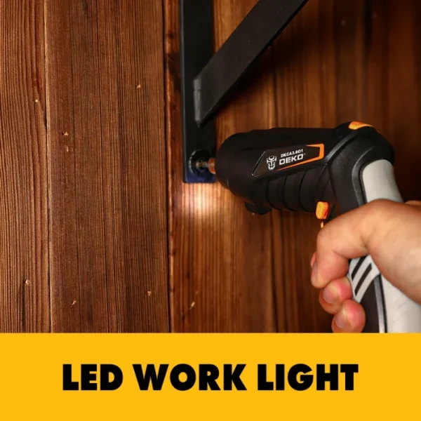 DEKO DKCS3.6O1 3.6V Keyless Chuck Portable Electric Screwdriver for Home DIY Lataus Akku Cordless Woodworking Tools 6