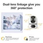 IMOU Ranger Dual PTZ WiFi Camera Dual Lens Home Indoor CCTV Surveillance Camera Auto Tracking Security Protection Baby Monitor 2