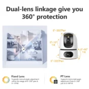 IMOU Ranger Dual PTZ WiFi Camera Dual Lens Home Indoor CCTV Surveillance Camera Auto Tracking Security Protection Baby Monitor 2