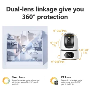 IMOU Ranger Dual PTZ WiFi Camera Dual Lens Home Indoor CCTV Surveillance Camera Auto Tracking Security Protection Baby Monitor 2
