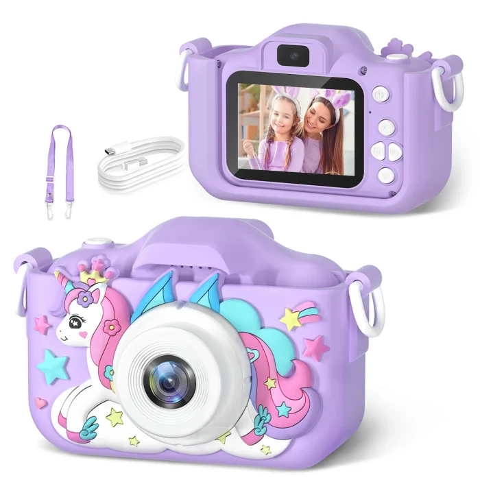 Unicorn HD Children Camera Toys Dual Front And Rear Cameras Selfie Video Camera Suitable For 3-12 Years Old Kids Birthday Gift 1 Unicorn HD Children Camera Toys Dual Front And Rear Cameras Selfie Video Camera Suitable For 3-12 Years Old Kids Birthday Gift 1