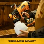 DEKO 1200ml HVLP Spray Gun with LED light High Power Electric Paint Sprayer,3 Eizzle & Large capacity Easy Spraying 6