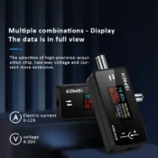 KWS-DC28 Interface Tester 4-30V 12A Voltage Current Tester Digital Voltmeter Ammeter 0.96 Inch TFT Color Screen Power Meter 3