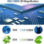 Elikliv EDM12 10'' Digital Microscope 1300X Soldering Microscope With Metal Stand Base LED 12MP 1080P Video Camera Microscope 6