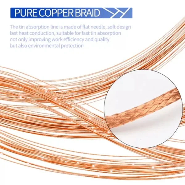 MECHANIC R300 Desoldering Braid 1.0/1.5/2.0/2.5/3.0/3.5/4.0mm Solder Remover Wick Wire Welding Tin Sucker PCB BGA Soldering Tool 3