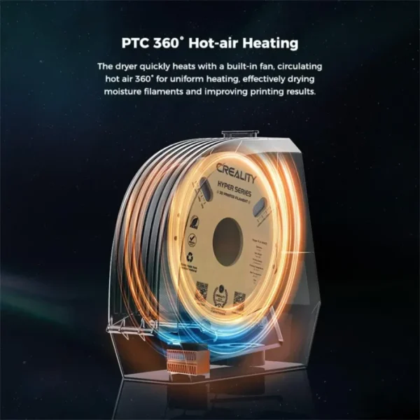 CREALITY Space Pi Filament Dryer Adjustable temperature 360° Hot-air Heating 45℃-70℃ Drying for 1KG 1.75/2.85mm 3D Filament 6