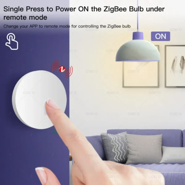 Ewelink Zigbee Smart Push Button Wireless Switch Include Battery Remote Control Automation Scenario Switch work with Zigbee2MQTT 6