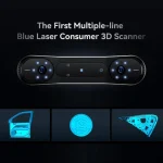 Creality 3D Scanner CR-Scan Raptor 0.02 mm Accuracy 60fps Scanning Speed 3D Printing Handheld Scan Sininen Laser NIR Light Scanner 4