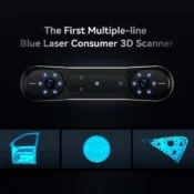 Creality 3D Scanner CR-Scan Raptor 0.02 mm Accuracy 60fps Scanning Speed 3D Printing Handheld Scan Sininen Laser NIR Light Scanner 4