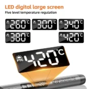 Cordless USB Digital Soldering Iron Adjustable Temperature 300-450℃ Type-C 1000mAh Battery Intelligent Solder Welding Iron Tool 3