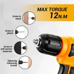 DEKO 126Pcs Power Tool Combo Kits with 8V Cordless Drill,10MM 3/8'' Keyless Chuck,Professional Home Household DIY Hand Tool Kits 5