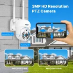 Hiseeu 5MP Full HD 8CH Wireless NVR Security WIFI IP Camera System Kit Waterproof Surveillance Home Security PTZ CCTV System Set 4