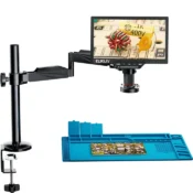 Elikliv EDM202 Flex Digital Microscope with Flex Arm 2000X 10.1"HDMI Soldering Electronics Microscope for PCB Inspection Repair 1
