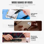 JCD 80W Digital Electric Soldering Iron 908S Temperature Adjustable 220V 110V LCD Display Ceramic Heater Welding Repair Tool Kit 6