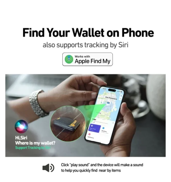 Magsafe wallet card holder with find my wallet tracker iphone 15 16 pro magsafe phone stand for iphone 13 14 pro wallet locator 3