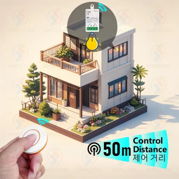 433Mhz Wireless Smart Light Switch AC 110V 220V 230V 10A Mini RF Relay Receiver Mini Transmitter for Remote Control Lamp LED Fan 5