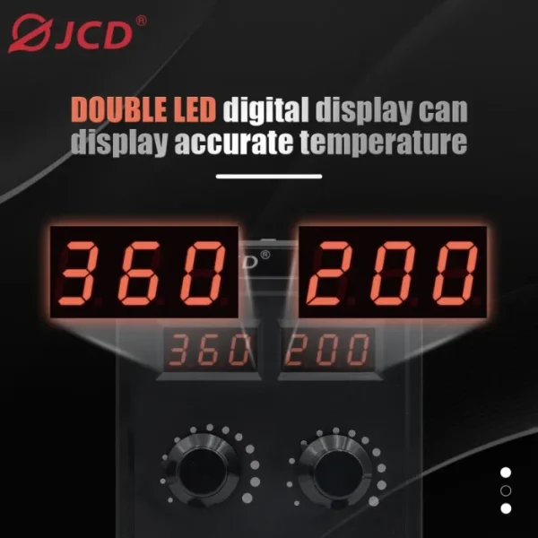 JCD 8586D Soldering Station 2 IN 1 750W Hot Air Gun LCD Dual Digital Display Electric Soldering Iron SMD Welding Rework Station 2