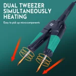 YIHUA 982D-III Precision Soldering Iron Tweezers 2-in-1 Digital Soldering Station Electronics Micro Component Under Microscope 4