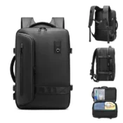 Travel Men Expanded Laptop Backpack vacuum compression hiking Backpack USB charging Business Large Capacity school Backpack 1