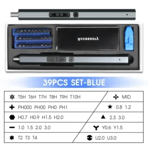 Cordless Electric Screwdriver Set 12/39/50 in 1 Precision Power Tool Magnetic Screw Driver Bit Fast Charging Repair Tool Kit 8