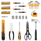 DEKO 62Pcs edc Professional Woodworking Tool Set Screwdriver Socket Scissors Knife Multi Tools Kit for Home DIY Car Repair 3