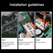 KingSpec 128gb 256gb 512gb mSATA SATA III 6GB/S SSD 1TB 2TB Mini PCIE Hard Drive Solid State Drive Disk For Dell Lenovo 4