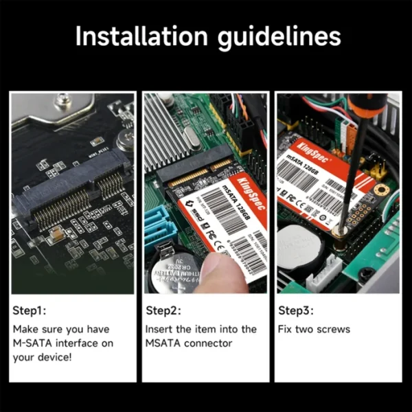 KingSpec 128gb 256gb 512gb mSATA SATA III 6GB/S SSD 1TB 2TB Mini PCIE Hard Drive Solid State Drive Disk For Dell Lenovo 4
