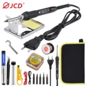 JCD 80W Electric Soldering Iron Kit LCD Display Temperature Adjustable 220V 110V With Solder Paste Iron Tips Welding Tools Set 1