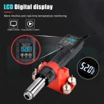 JCD 8208 Micro Hot Air Gun 750W Welding Rework Station LCD Digital Display Soldering Heat gun Hair Dryer BGA IC Solder Tools 2