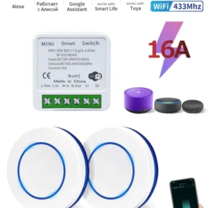 Tuya WiFi Smart Light Switch 16A 433MHz Wireless Remote Control  Relay Controller Voice Control Works With Alexa Google Home 8