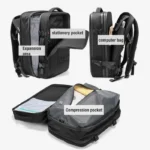 Travel Men Expanded Laptop Backpack vacuum compression hiking Backpack USB charging Business Large Capacity school Backpack 4