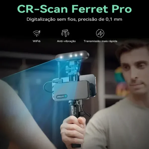 Creality CR-Scan Ferret Pro WiFi 3D Scanner Portable Handheld Anti-shake Tracking 0.1mmAccuracy Wireless Scanning for iOS Androi 2