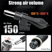 JCD 750W Heat Gun Digital Display Micro Rework Soldering Station Hot Air Gun For Welding Repair Tool Hair dryer 8858 2