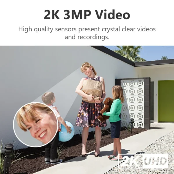 IMOU Video Doorbell 2S Set 5000mAh Rechargeable Battery 30°Pan Lens Human Detection Two-way Talk Waterproof 100% Wire-Free Chime 2