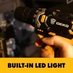 DEKO 12/16/20V Cordless Drill 2 Speed Rechargeable Electric Screwdriver Lithium Akku  Power Tools combination box 4