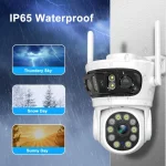 HFWVISION 9MP Wifi Security surveillance PTZ Camera Outdoor HD 3MP 3 Lens 3 Screen Ai Human Auto Tracking Smart Home CCTV Camera 6